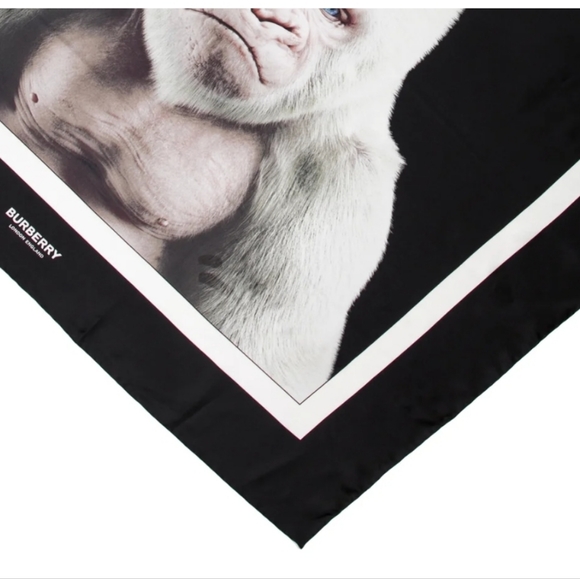 Burberry gorilla silk printed scarf - Picture 7 of 7